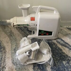 Green Star Gold Juice Extractor GP-E1503 Twin Gear Masticating Juicer White